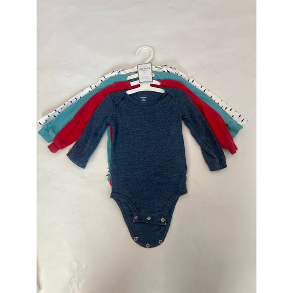 CARTERS LITTLE BABY BASICS THE ORIGNAL BODYSUIT ONESIS 4-PACK 18 MO NWT - Picture 1 of 8